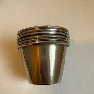 6 stainless steel condiment bowls